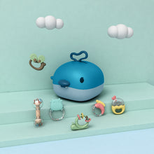 Load image into Gallery viewer, MoFun 2029A 2 in 1 Baby Rattle &amp; Teether 6-piece Set with Whale Storage Box, 2029A
