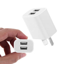 Load image into Gallery viewer, Mini Dual Port USB Charger with USB to 8 Pin Data Cable, AU Plug