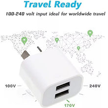 Load image into Gallery viewer, Mini Dual Port USB Charger with USB to 8 Pin Data Cable, AU Plug