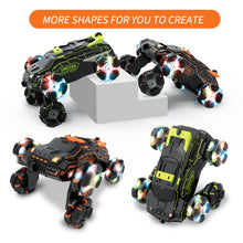 Load image into Gallery viewer, MoFun JC03 2.4G remote control six-wheel stunt car 360 degree swing arm without dead angle drift spray remote control car, MoFun JC03 (Green)