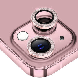 ENKAY Glitter Rear Lens Aluminium Alloy Tempered Glass Film For iPhone 14 / 14 Max, For iPhone 14 / 14 Plus
