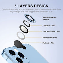 Load image into Gallery viewer, ENKAY Glitter Rear Lens Aluminium Alloy Tempered Glass Film For iPhone 13 Pro / 13 Pro Max, For iPhone 13 Pro / 13 Pro Max