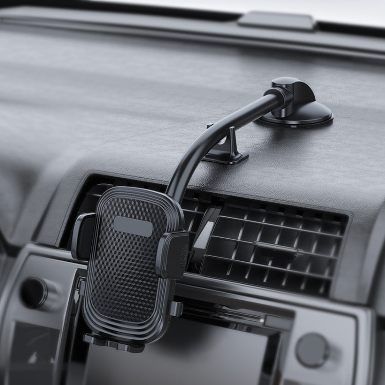 A190+X51 Car Phone Holder Dashboard Windshield Sucker Mount Bendable Long Arm Stand, A190+X51