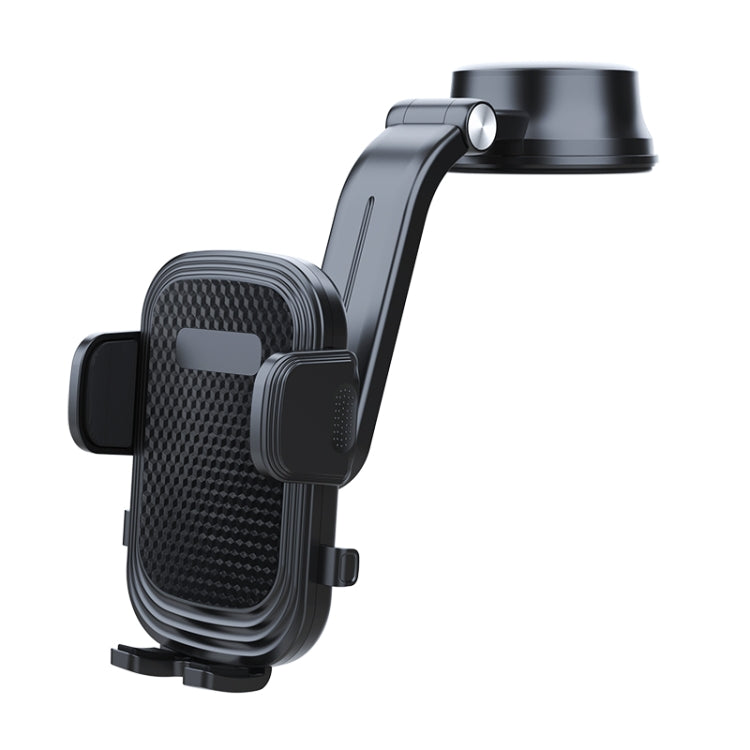A190+X157 Car Phone Holder Dashboard Sucker Mount Stand  Retractable Clamp Arm, A190+X157