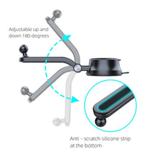 Load image into Gallery viewer, A190+X157 Car Phone Holder Dashboard Sucker Mount Stand  Retractable Clamp Arm, A190+X157