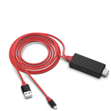 Load image into Gallery viewer, 2m 1080P 8 Pin to HDMI Adapter Cable, Compatible with iPhone to HDMI Adapter,, 8 Pin
