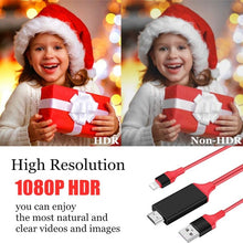 Load image into Gallery viewer, 2m 1080P 8 Pin to HDMI Adapter Cable, Compatible with iPhone to HDMI Adapter,, 8 Pin