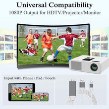 Load image into Gallery viewer, 2m 1080P 8 Pin to HDMI Adapter Cable, Compatible with iPhone to HDMI Adapter,, 8 Pin