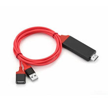 Load image into Gallery viewer, 1080P HDMI Cables Adapter USB to HDTV Cable, Dongle USB Male + USB Female to HDMI Male 1080P HDTV Mirroring Cable for Phone/Pad and More Steaming Sharing