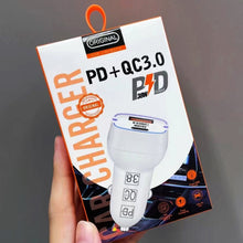 Load image into Gallery viewer, 38W PD20W + QC3.0 USB Car Charger with USB to Type-C Data Cable, Length: 1m, USB to Type-C Cable (White), USB to Type-C Cable (Black)