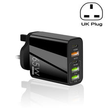 Load image into Gallery viewer, 65W Dual PD Type-C + 3 x USB Multi Port Charger for Phone and Tablet PC, UK Plug, UK Plug
