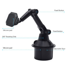 Load image into Gallery viewer, X033 360 Degree Car Phone Mount Adjustable Gooseneck Cup Holder, X033
