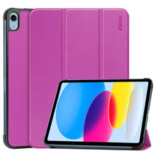 Load image into Gallery viewer, For iPad 10th Gen 10.9 2022 ENKAY Tri-fold Custer Texture Leather Stand Smart Case, For iPad 10th Gen 10.9 2022