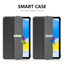 Load image into Gallery viewer, For iPad 10th Gen 10.9 2022 ENKAY Tri-fold Custer Texture Leather Stand Smart Case, For iPad 10th Gen 10.9 2022