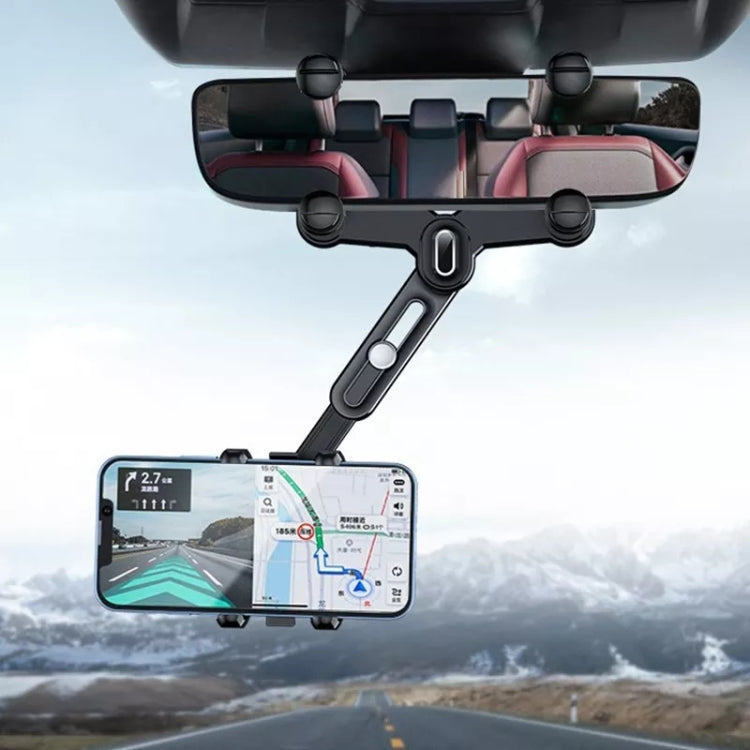 H03 Car Rearview Mirror Mobile Phone Holder 360 Rotation Foldable, H03