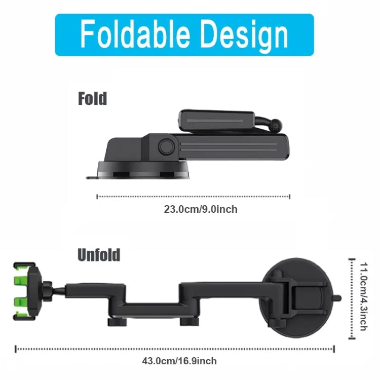D001 Mount For Truck Excavator Forklift Long Arm Sturdy Cell Phone Holder, D001