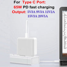 Load image into Gallery viewer, GaN 100W Dual USB + Dual USB-C/Type-C Multi Port Charger for Apple MacBook Series, US Plug, US / EU Plug, US / UK Plug, US / AU Plug, US / EU / UK Plug, US / EU / UK / AU Plug