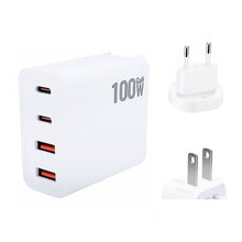 Load image into Gallery viewer, GaN 100W Dual USB + Dual USB-C/Type-C Multi Port Charger for Apple MacBook Series, US Plug, US / EU Plug, US / UK Plug, US / AU Plug, US / EU / UK Plug, US / EU / UK / AU Plug