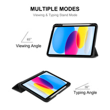 Load image into Gallery viewer, For iPad 10.9 2022 ENKAY TPU Back Cover Smart Leather Stand Tablet Case with Pen Slot