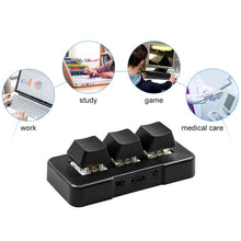 Load image into Gallery viewer, MK321BT Bluetooth 5.1 3 Keys Custom Keys Game Office PS Clip Macro Programming Keypad
