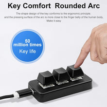 Load image into Gallery viewer, MK321BT Bluetooth 5.1 3 Keys Custom Keys Game Office PS Clip Macro Programming Keypad