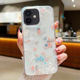 Fresh Small Floral Epoxy TPU Phone Case, For iPhone 12, For iPhone 12 Pro Max, For iPhone 12 Pro, For iPhone 11 Pro Max, For iPhone 11, For iPhone 11 Pro, For iPhone XR, For iPhone XS Max