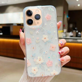 Fresh Small Floral Epoxy TPU Phone Case, For iPhone 11 Pro Max, For iPhone 11, For iPhone 11 Pro, For iPhone XR, For iPhone XS Max, For iPhone 7 Plus / 8 Plus, For iPhone X / XS