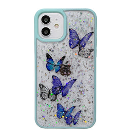 Color Butterfly Glitter Epoxy TPU Phone Case, For iPhone 14 Pro Max, For iPhone 14 Plus, For iPhone 14 Pro, For iPhone 14, For iPhone 13 Pro Max, For iPhone 13 Pro, For iPhone 13, For iPhone 13 mini, For iPhone 12 Pro Max, For iPhone 12 Pro, For iPhone...