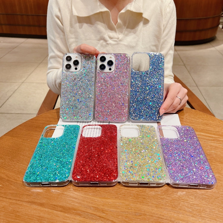 Glitter Sequins Epoxy TPU Phone Case, For iPhone 14 Pro Max, For iPhone 14 Plus, For iPhone 14 Pro, For iPhone 14, For iPhone 13 Pro Max, For iPhone 13 Pro