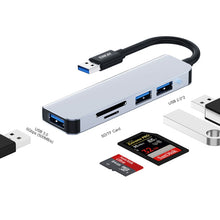 Load image into Gallery viewer, ENKAY Hat-Prince 5 in 1 Docking Station Adapter HUB SD/TF Card Reader, USB 3.0, Type-C