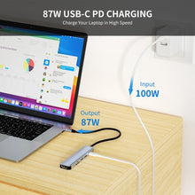 Load image into Gallery viewer, ENKAY Hat-Prince 6 in 1 Type-C Hub 4K HDMI Docking Station Adapter USB-C PD Quick Charge SD/TF Card Reader, 6 in 1 Type-C