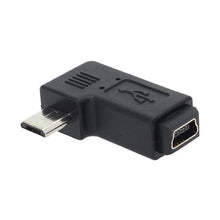 Load image into Gallery viewer, 90 Degree Mini USB Female to Micro USB Male Adapter
