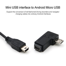 Load image into Gallery viewer, 90 Degree Mini USB Female to Micro USB Male Adapter