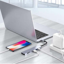 Load image into Gallery viewer, USB C Hub 7-in-1 USB C Multiport Adapter withHDMI 100W PD and SD/TF Card Reader