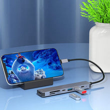 Load image into Gallery viewer, USB C Hub 7-in-1 USB C Multiport Adapter withHDMI 100W PD and SD/TF Card Reader