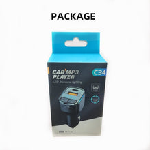 Load image into Gallery viewer, C34 Car Bluetooth 5.0 Charger FM Transmitter Cigarette lighter MP3 Music Player, C34