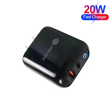 Load image into Gallery viewer, PD04 PD20W + QC18W Mobile Phone Charger with LED Indicator, US Plug, US Plug
