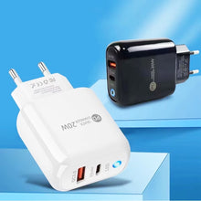 Load image into Gallery viewer, PD04 PD20W + QC18W Mobile Phone Charger with LED Indicator, EU Plug, EU Plug