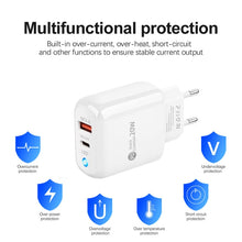 Load image into Gallery viewer, PD04 PD20W + QC18W Mobile Phone Charger with LED Indicator, EU Plug, EU Plug