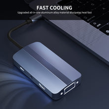 Load image into Gallery viewer, JUNSUNMAY 7 in 1 Type-C to 4K HDMI + VGA + 3.5mm Audio Docking Station Adapter PD Quick Charge Hub, JSM-HUB016