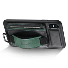 Load image into Gallery viewer, Suteni H13 Card Wallet Wrist Strap Holder PU Phone Case, For iPhone X / XS, For iPhone XR, For iPhone XS Max