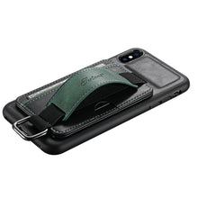 Load image into Gallery viewer, Suteni H13 Card Wallet Wrist Strap Holder PU Phone Case, For iPhone X / XS, For iPhone XR, For iPhone XS Max