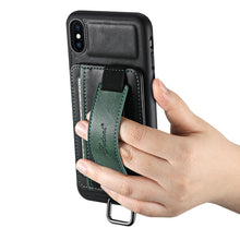 Load image into Gallery viewer, Suteni H13 Card Wallet Wrist Strap Holder PU Phone Case, For iPhone X / XS, For iPhone XR, For iPhone XS Max