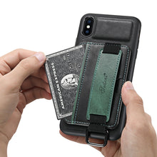 Load image into Gallery viewer, Suteni H13 Card Wallet Wrist Strap Holder PU Phone Case, For iPhone X / XS, For iPhone XR, For iPhone XS Max
