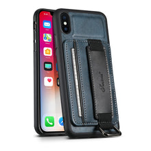Load image into Gallery viewer, Suteni H13 Card Wallet Wrist Strap Holder PU Phone Case, For iPhone X / XS, For iPhone XR, For iPhone XS Max