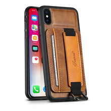 Load image into Gallery viewer, Suteni H13 Card Wallet Wrist Strap Holder PU Phone Case, For iPhone X / XS, For iPhone XR, For iPhone XS Max