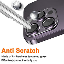 Load image into Gallery viewer, For iPhone 14 Pro / 14 Pro Max ENKAY Hat-Prince 9H Rear Camera Lens Tempered Glass Aluminium Alloy Film
