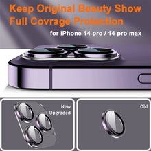 Load image into Gallery viewer, For iPhone 14 Pro / 14 Pro Max ENKAY Hat-Prince 9H Rear Camera Lens Tempered Glass Aluminium Alloy Film