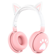 Load image into Gallery viewer, KE28 RGB Cute Cat Ears Bluetooth Wireless Music Headset with Detachable Mic