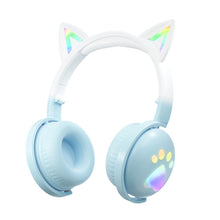 Load image into Gallery viewer, KE28 RGB Cute Cat Ears Bluetooth Wireless Music Headset with Detachable Mic